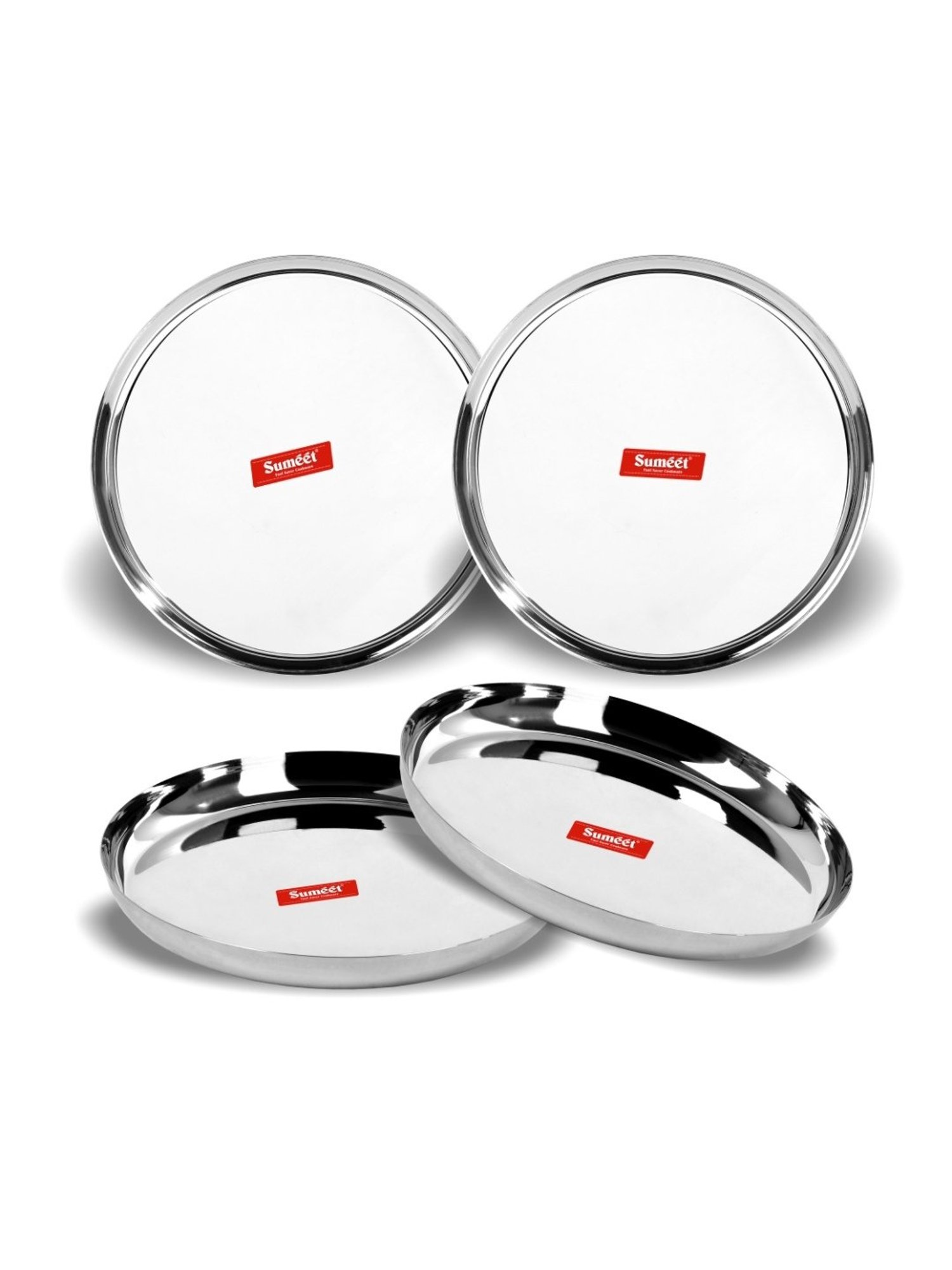 Pure Home and Living Transparent Glass Textured Dinner Plates