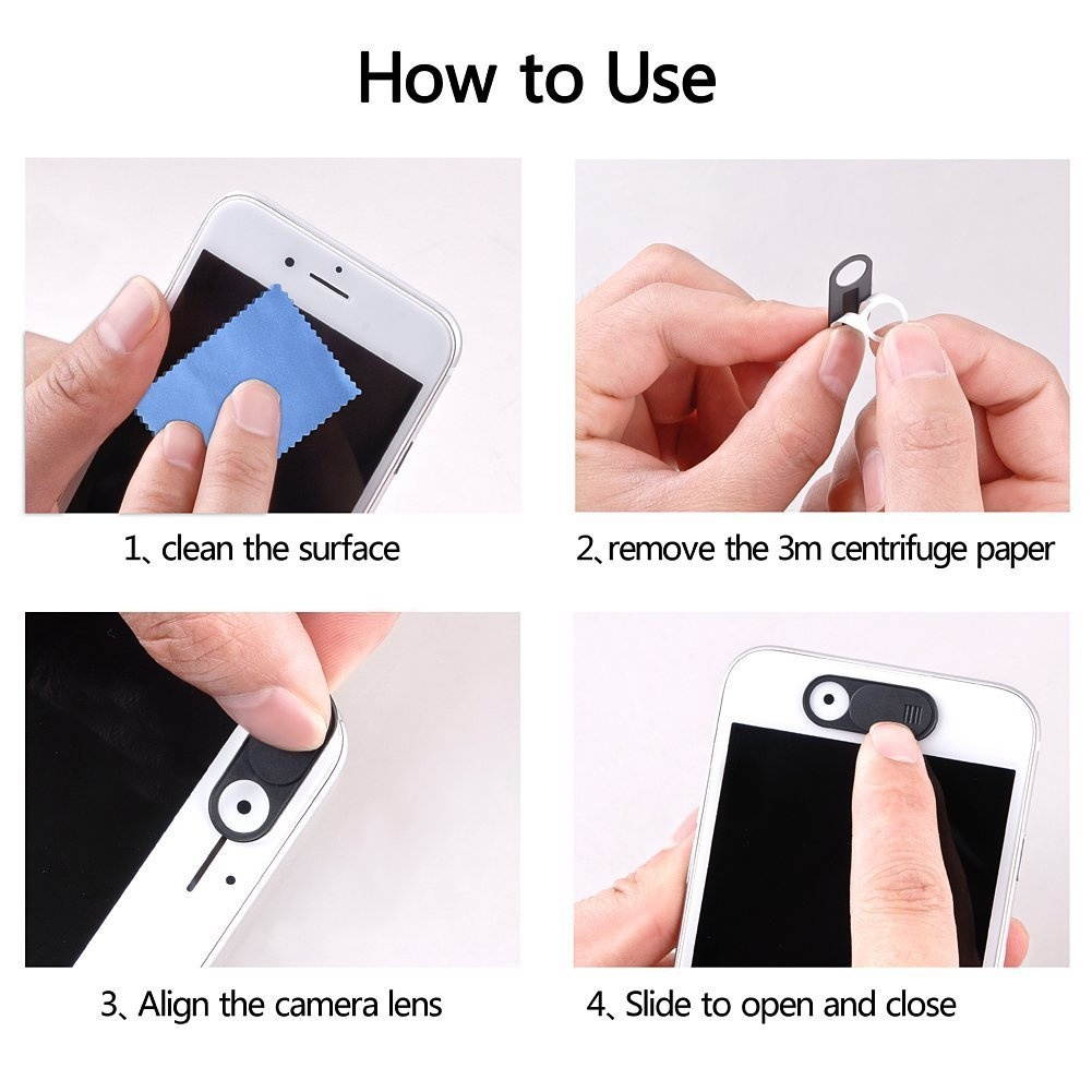 Webcam Cover 6 Pack, Laptop Camera Cover Slide for Computer Tablet Phone MacBook Mini/Air Pro iPhone iMac Echo Show Spot iPad Video Camera Desktop, Super Slim Privacy Protector