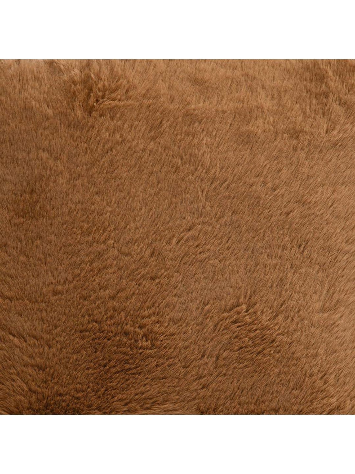 @home Brown Polyester Soft Fur Filled Cushion