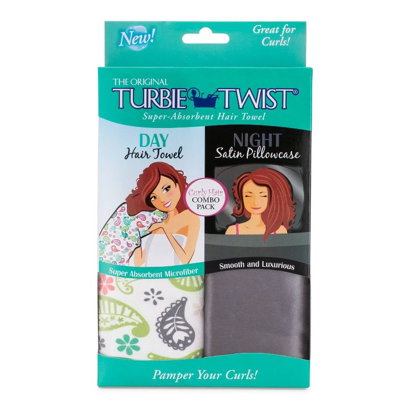 Turbie Twist Turbie Towel and Satin Pillowcase