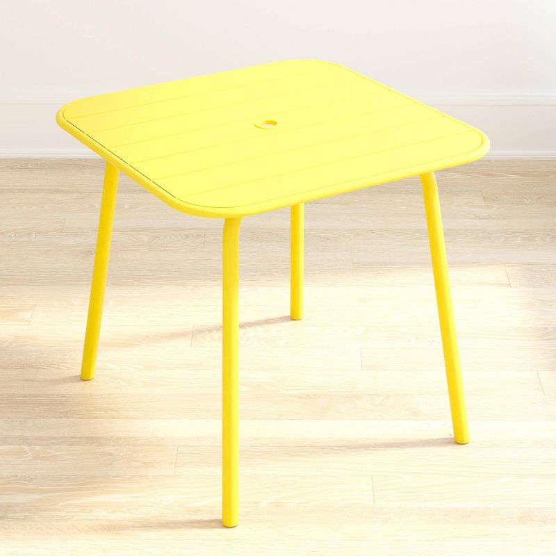 June Square Patio Dining Table - Yellow - Novogratz