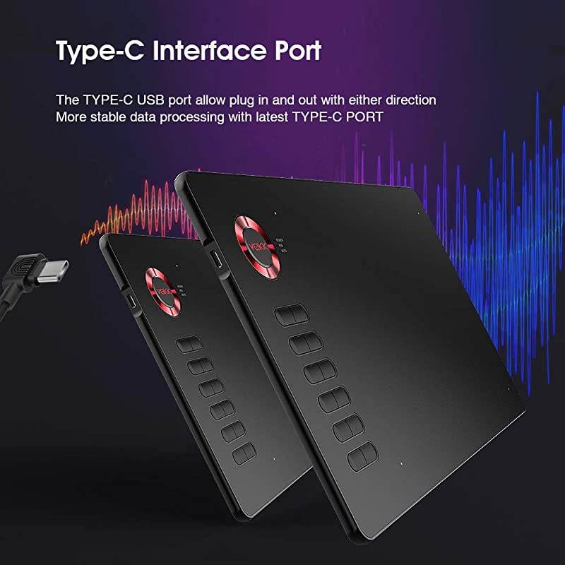 Drawing Tablet  A15 10x6 inch Graphic Pen Tablet with BatteryFree Passive Stylus and 12 Shortcut Keys