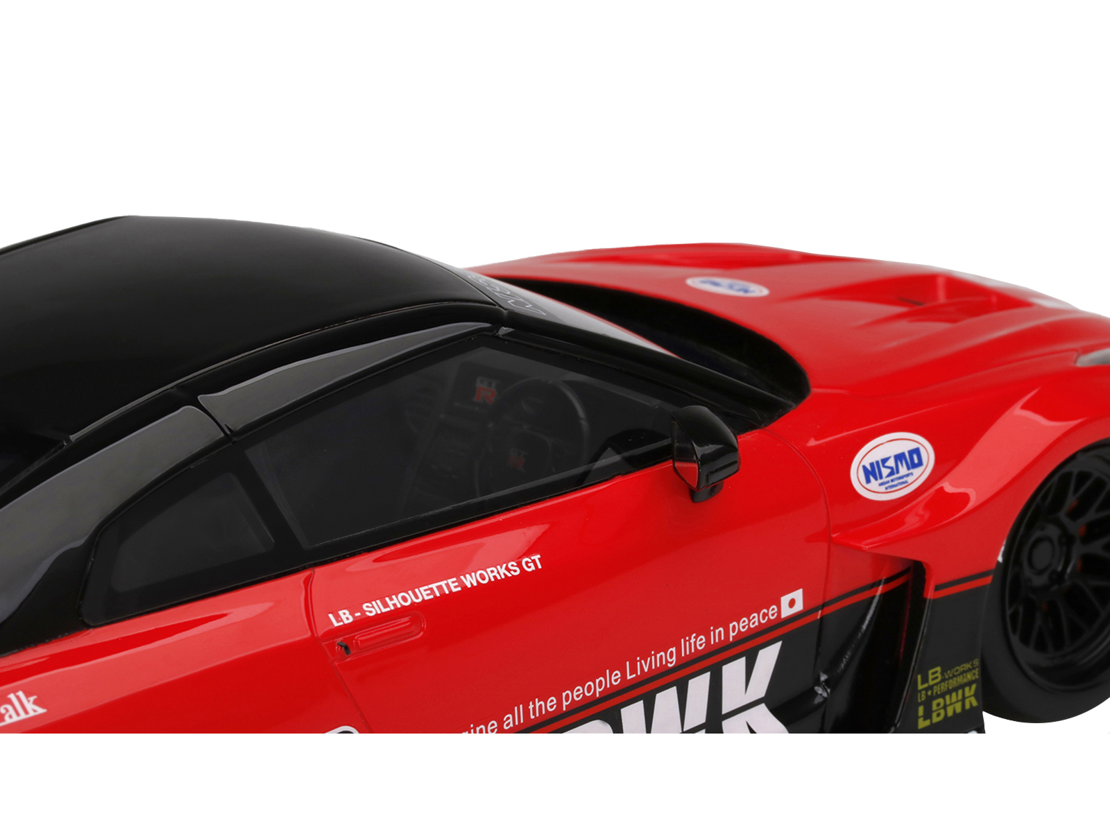 Nissan 35GT-RR Ver.1 LB-Silhouette Works GT #5 RHD (Right Hand Drive) LBWK Red and Black 1/18 Model Car by Top Speed