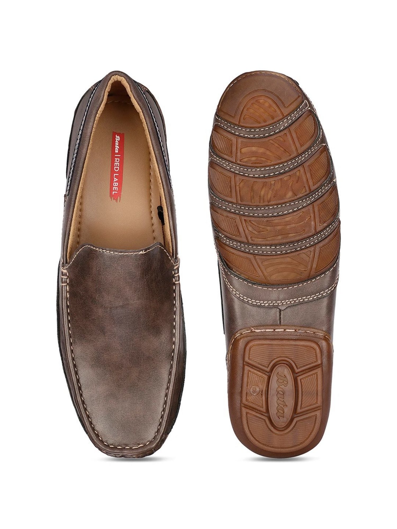 Bata Men's MOCCA Brown Loafers