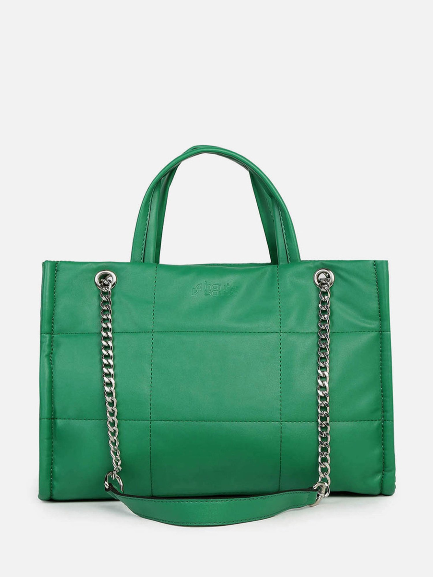 HauteSauce Green Quilted Medium Handheld Handbag