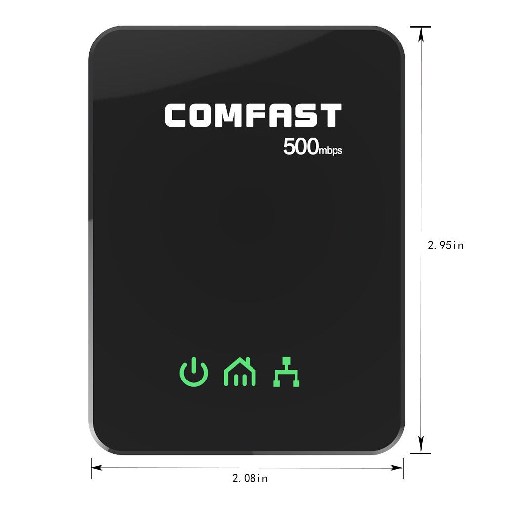 2X 500Mbps Mini Powerline Adapter Kit Homeplug Ethernet Network AV Extender PLC