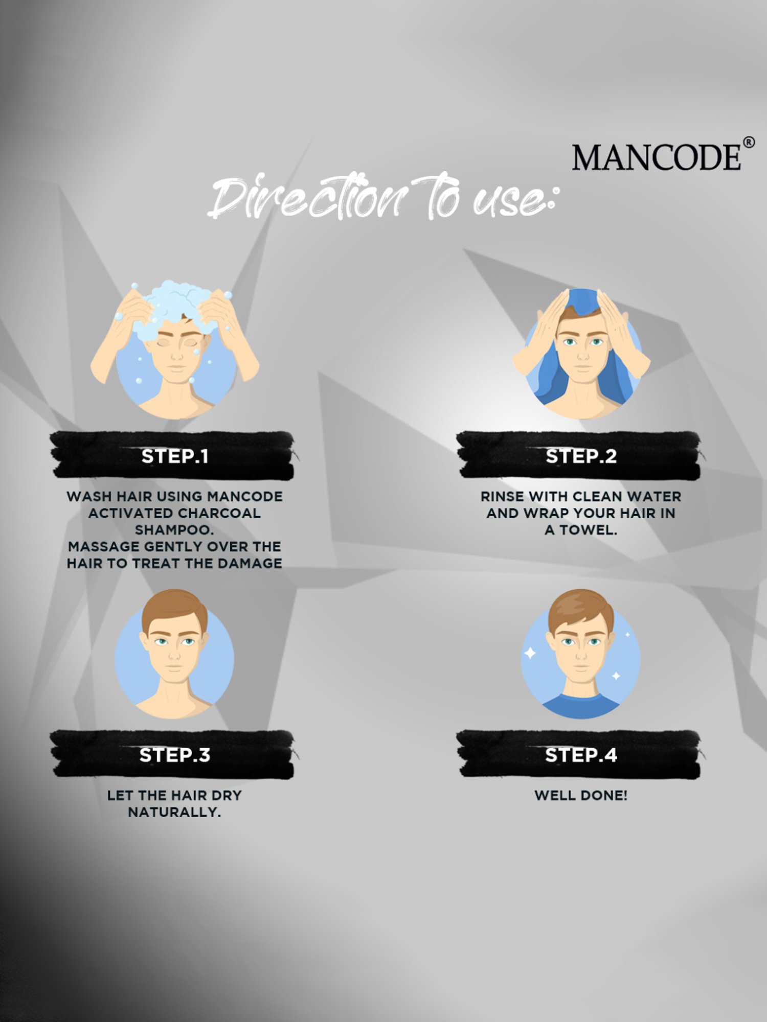 Mancode Charcoal Shampoofor Men - 200 ml