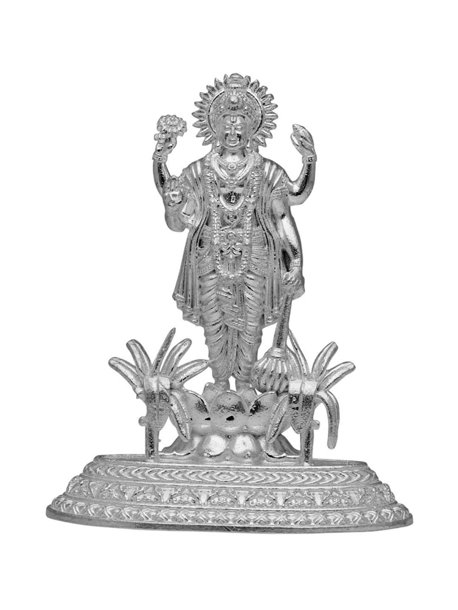 Sri Jagdamba Pearls 0.8 Silver Vishnu Idol