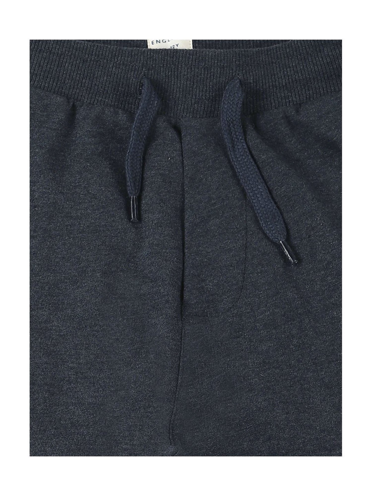 Peter England Boys Navy Textured Joggers