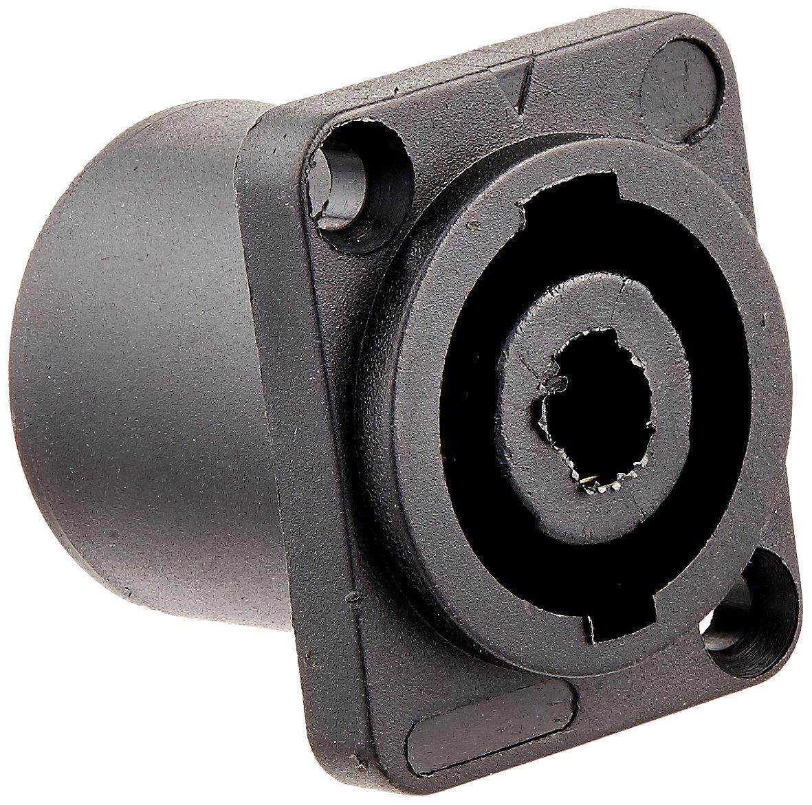 Seismic Audio SAPT240 4 Pole SpeakOn Panel Mount Connector and Fits Series D Pattern Holes Pro Audio, Black