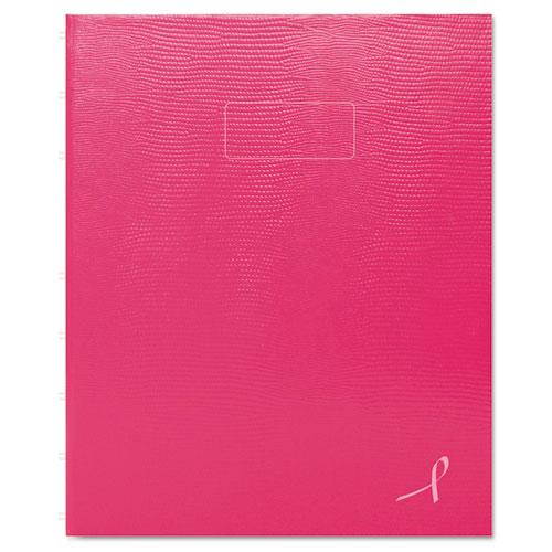 NotePro Notebook 7 1/4 x 9 1/4 White Paper Bright Pink Cover 75 Ruled Sheets