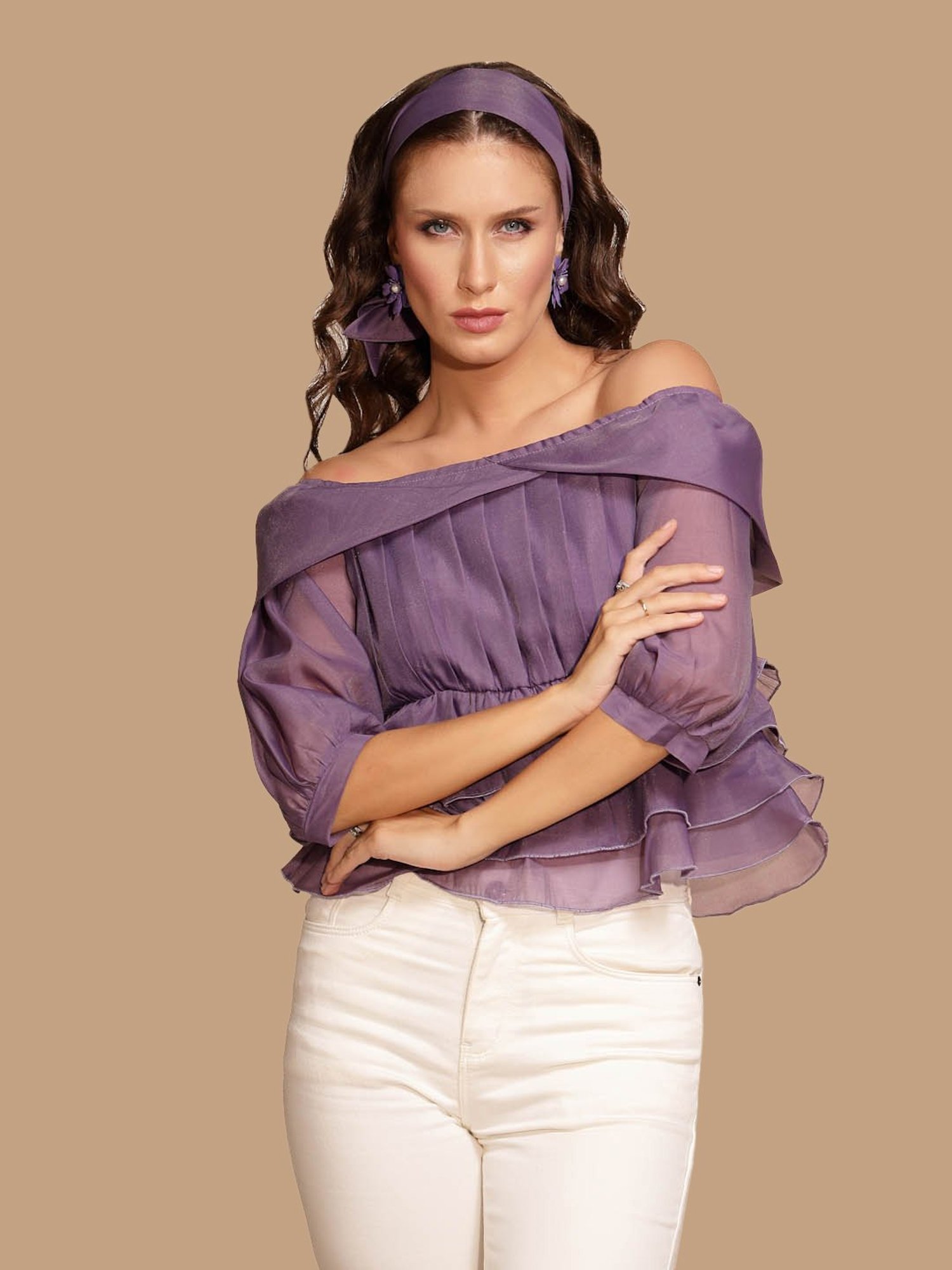 Global Republic Lavender Regular Fit Top