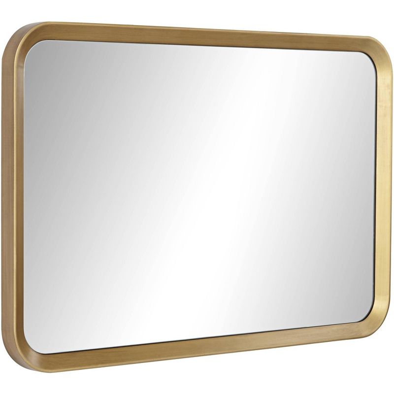 Noble Park Stanhope Gold 23 3/4" x 36" Round Edge Rectangular Wall Mirror