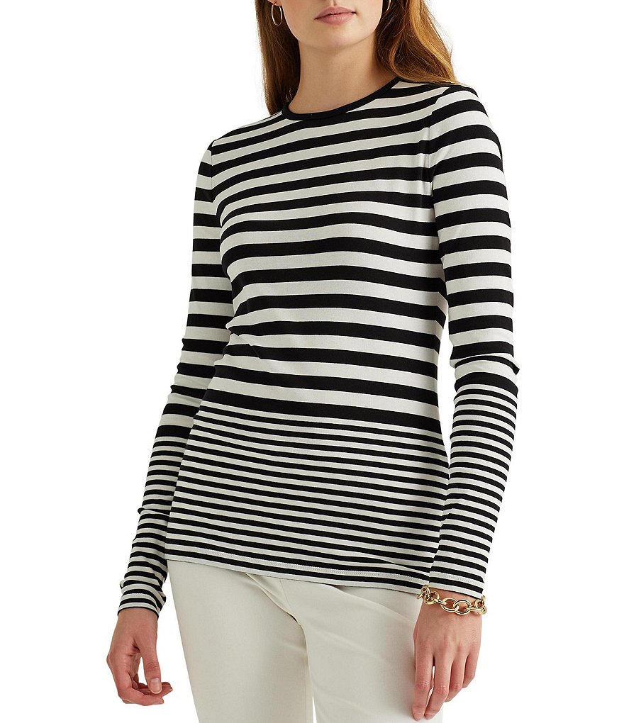 Tommy Hilfiger V-Neck Long Sleeve Printed Button Front Blouse