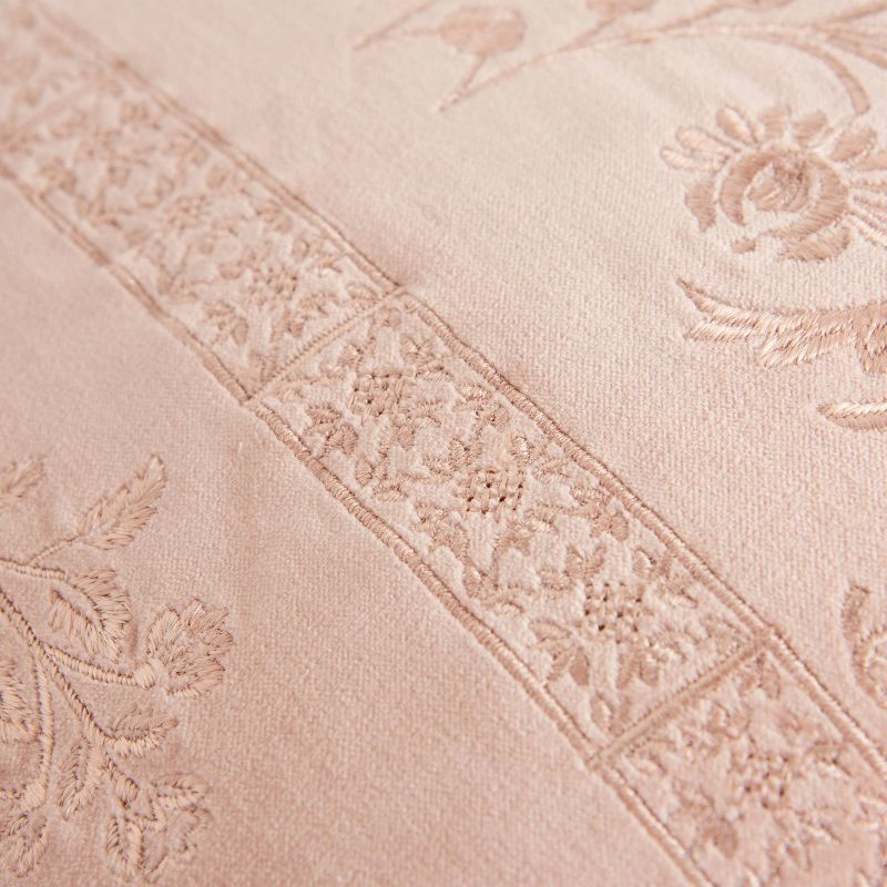 2pk Mina Victory Life Styles Solid Velvet Pillow Covers Brown - Nourison