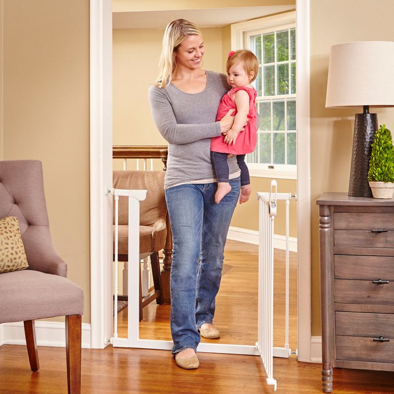 Toddleroo By North States Essential Walk Through Baby Gate - White 29.5" - 39.0" Wide