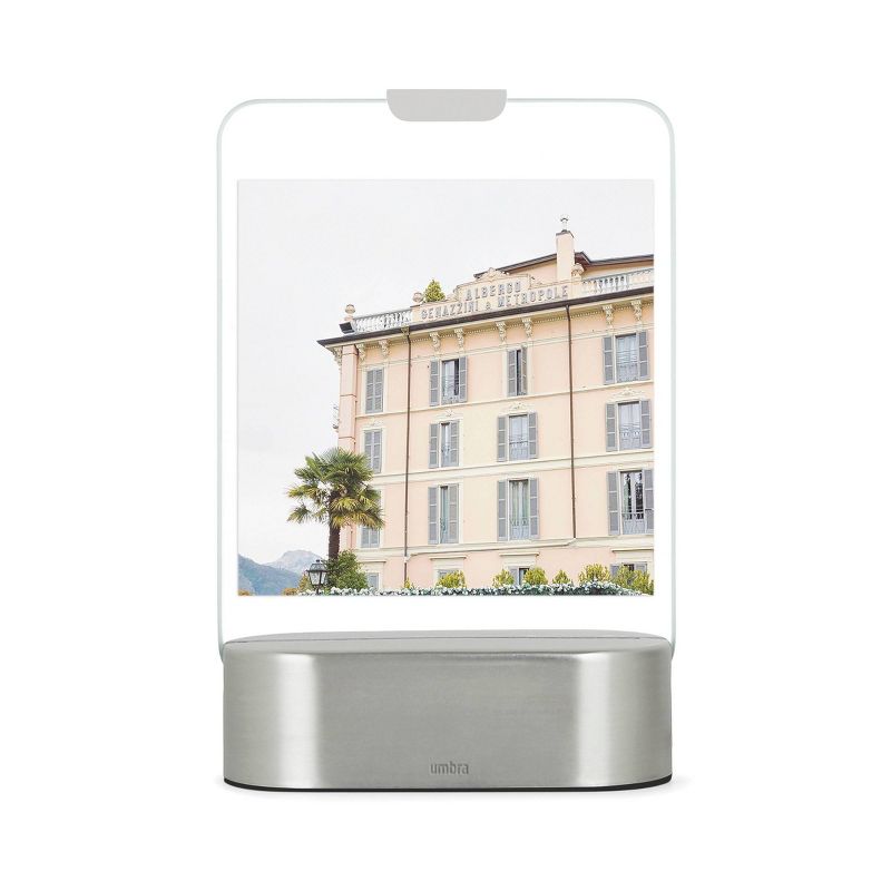 2" x 3" Glo Instant Photo Display Frame LED Nickel - Umbra