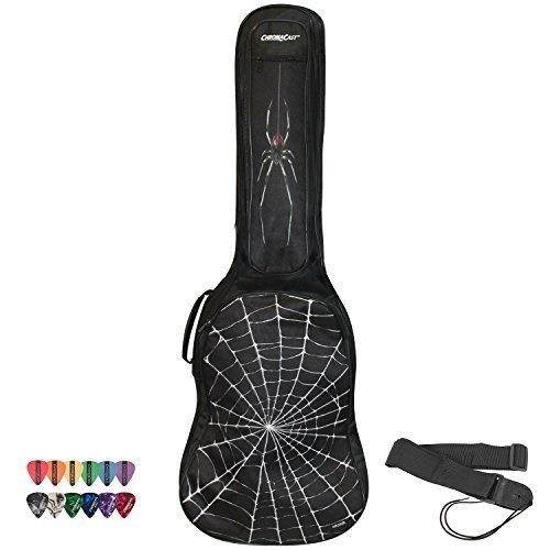 chromacast padded electric guitar gig bag with spider graphics