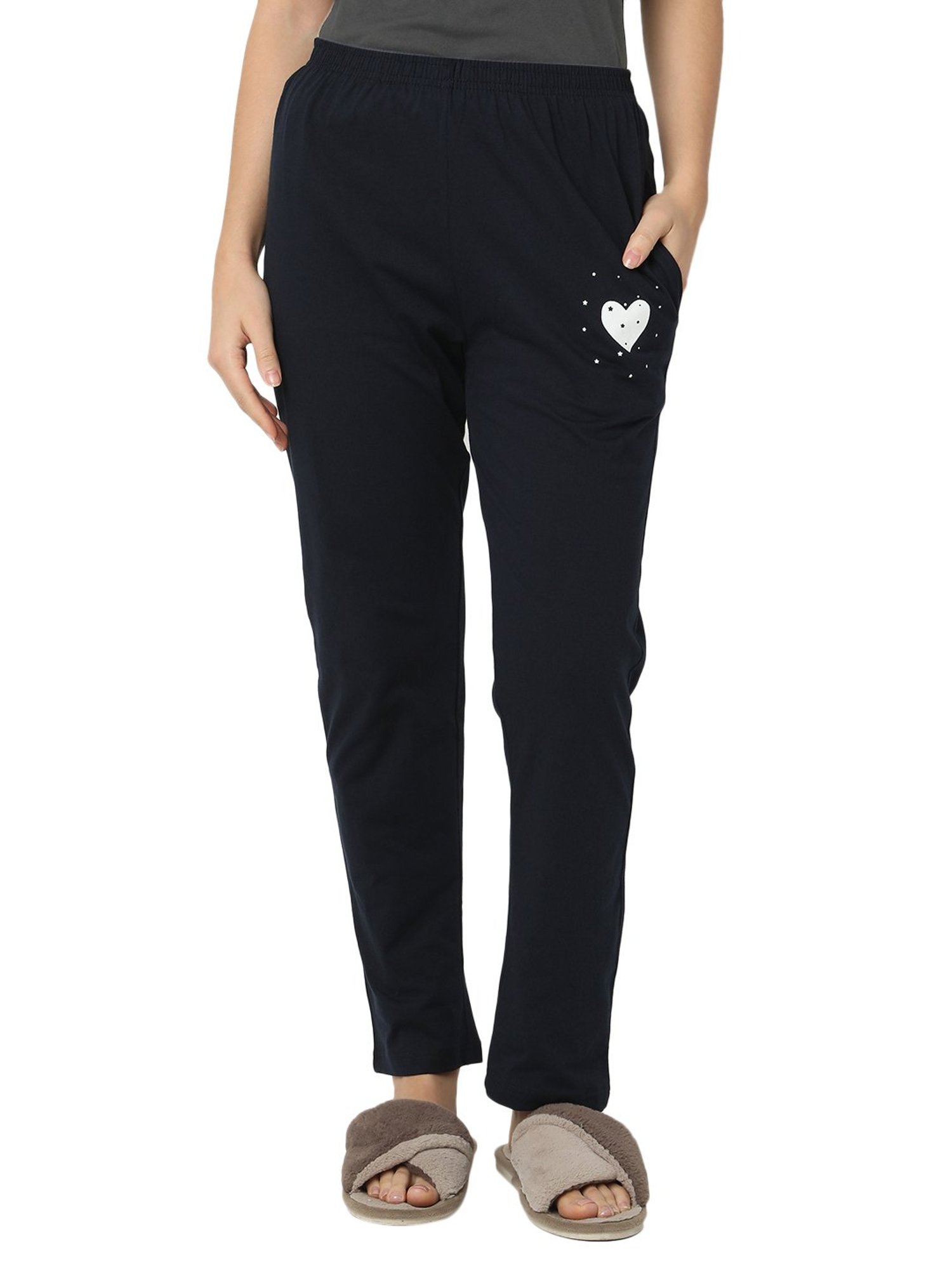 Smarty Pants Navy Cotton Printed Lounge Pants
