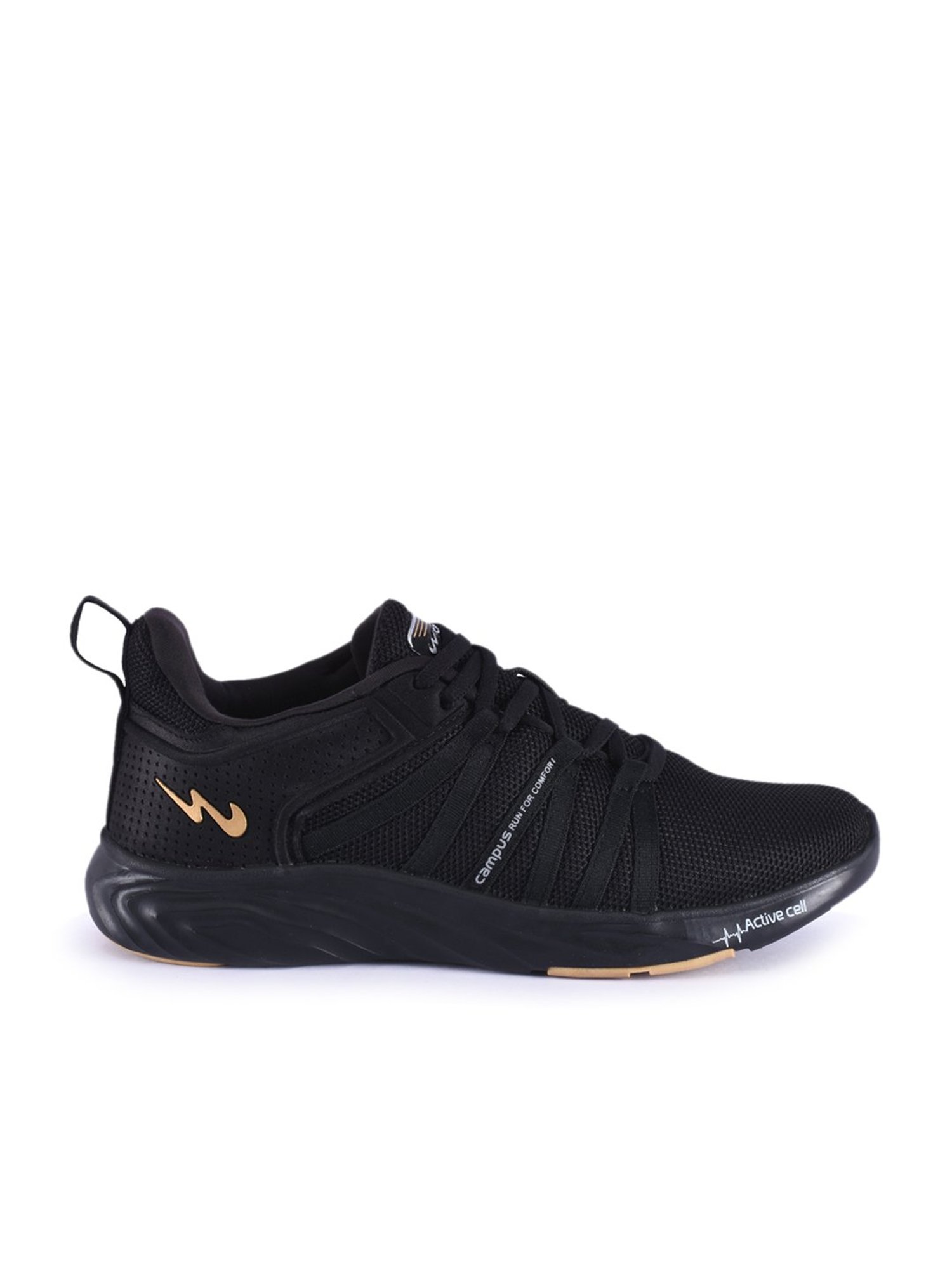 Campus Men's Wynk Black Running Shoes
