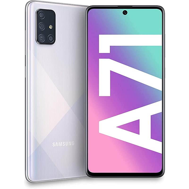 Galaxy A71 SM-A715F/DS 4G LTE 128GB + 6GB Ram Octa Core LTE USA w/Four Cameras (64+12+5+5mp) Android (Prism Crush Silver)