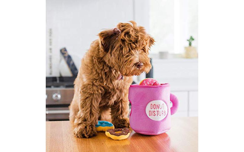 ZippyPaws - Food Miniz, Stuffed Squeaker Dog Toy and Replacement for Interactive Burrows - 3 Pack Donutz