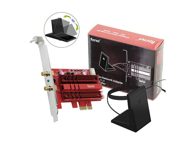 Fenvi FV-2030T Wireless Dual Band AC2030 PCI Express Intel 9260 Wifi Adapter For Desktop PC, 1730Mbps (5GHz) + 300Mbps (2.4GHz), Bluetooth 5.0, IEEE 802.11ac, Windows 10, Support MU-MIMO, 9260NGW Card