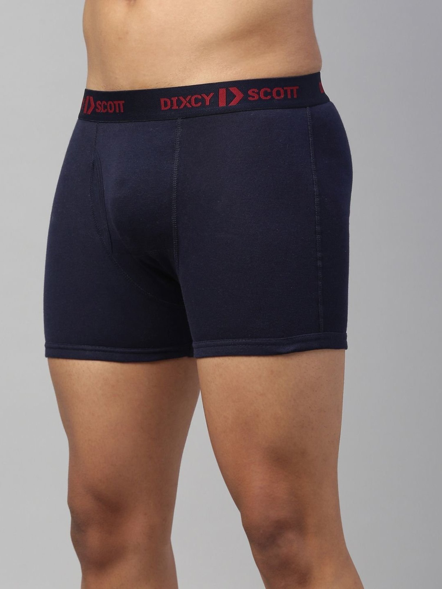 DIXCY SCOTT MAXIMUS Wine Red & Navy Cotton Regular Fit Trunks - Pack Of 2