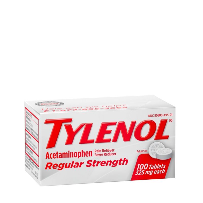 Tylenol Regular Strength Pain Reliever & Fever Reducer Tablets - Acetaminophen - 100ct