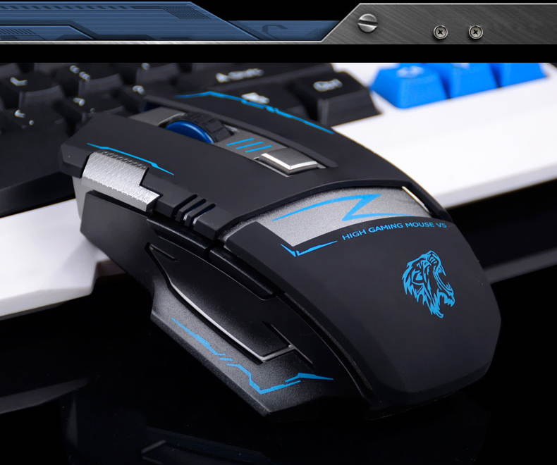 2.4G Wireless Rechargeable 2400DPI 6 Buttons Optical Usb Ergonomic Gaming Mouse