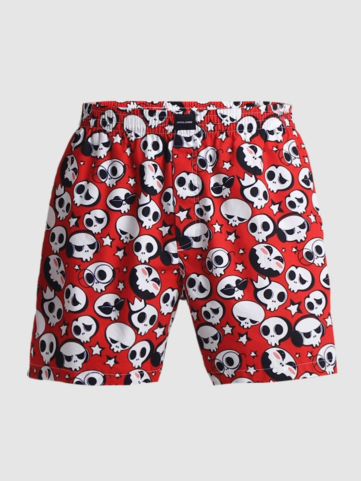 Jack & Jones Red Cotton Regular Fit Printed Boxers