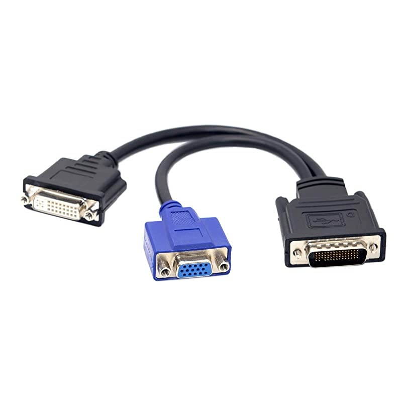 DMS59 Male to DVI 24+5 Female amp VGA RG 15pin Female Splitter Extension 15cm