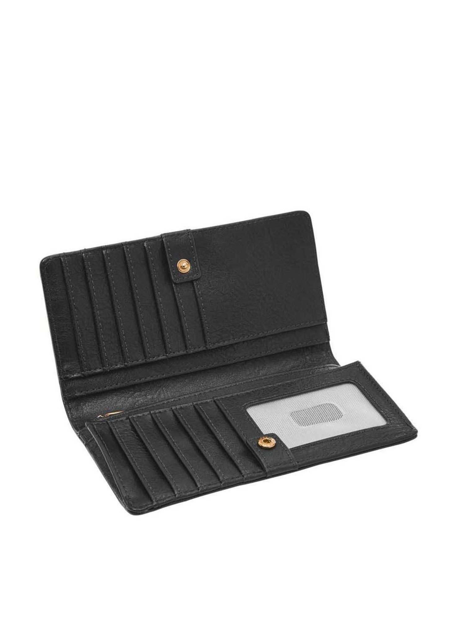 Fossil Liza Black Solid Bi-Fold Wallet for Women