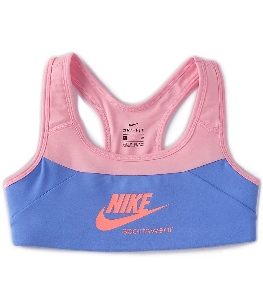 Nike Big Girls 7-16 Dri-FIT Swoosh Colorblock Sports Bra