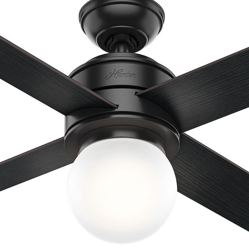Hunter Fan Company Hepburn w/ LED Light 52-Inch Multiple Speeds Ceiling Fan, Matte Black Finish