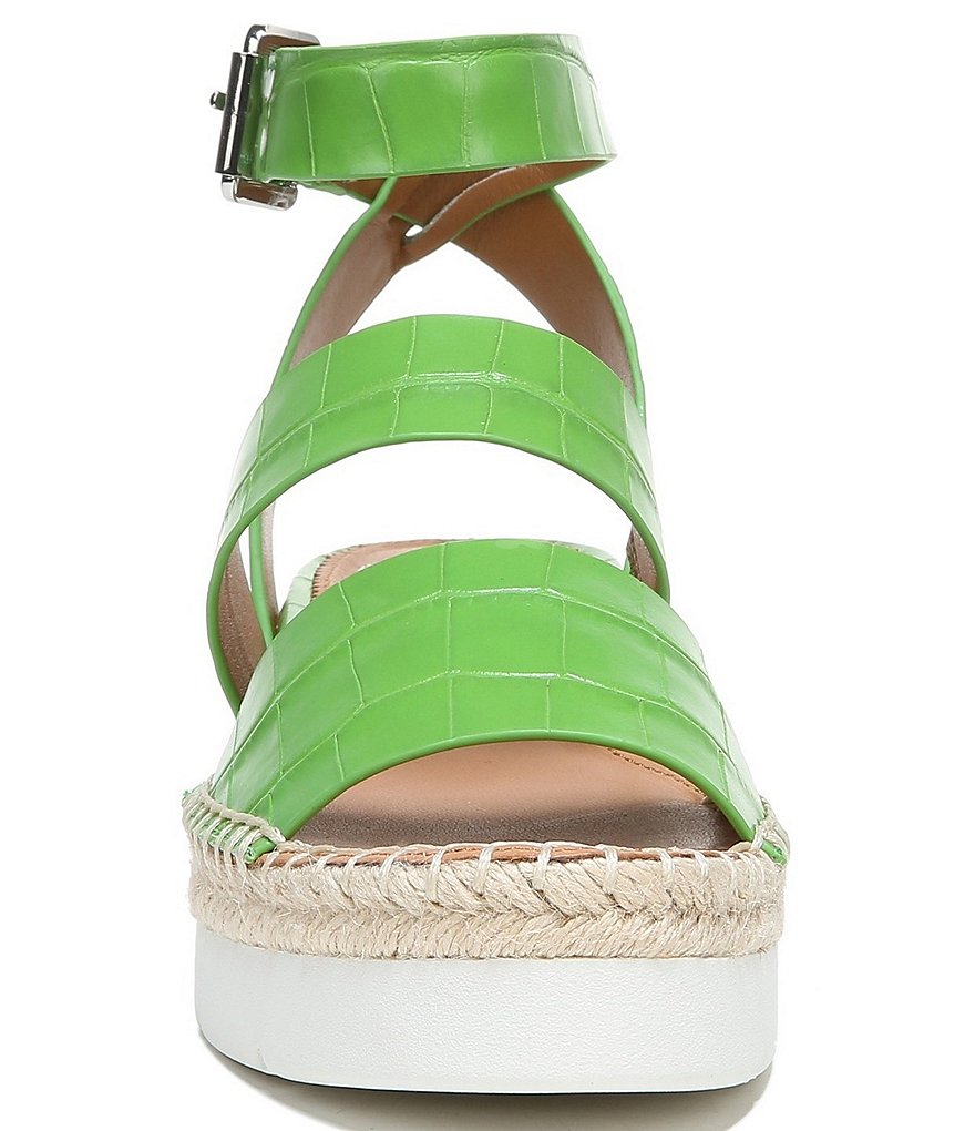 Sarto by Franco Sarto Calvin Croco Print Espadrille Platform Wedge Sandals