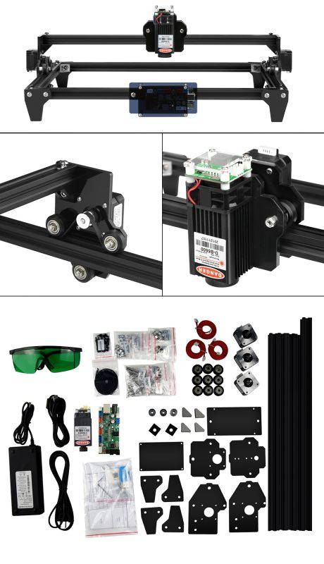 Totem CNC Laser Engraving Machine 2.5W 30 x 40cm 2Axis DIY Engraver Desktop Wood Router / Cutter / Printer + Laser Goggles