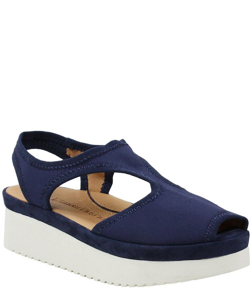 L'Amour Des Pieds Amichai Stretch Flatform Sandals