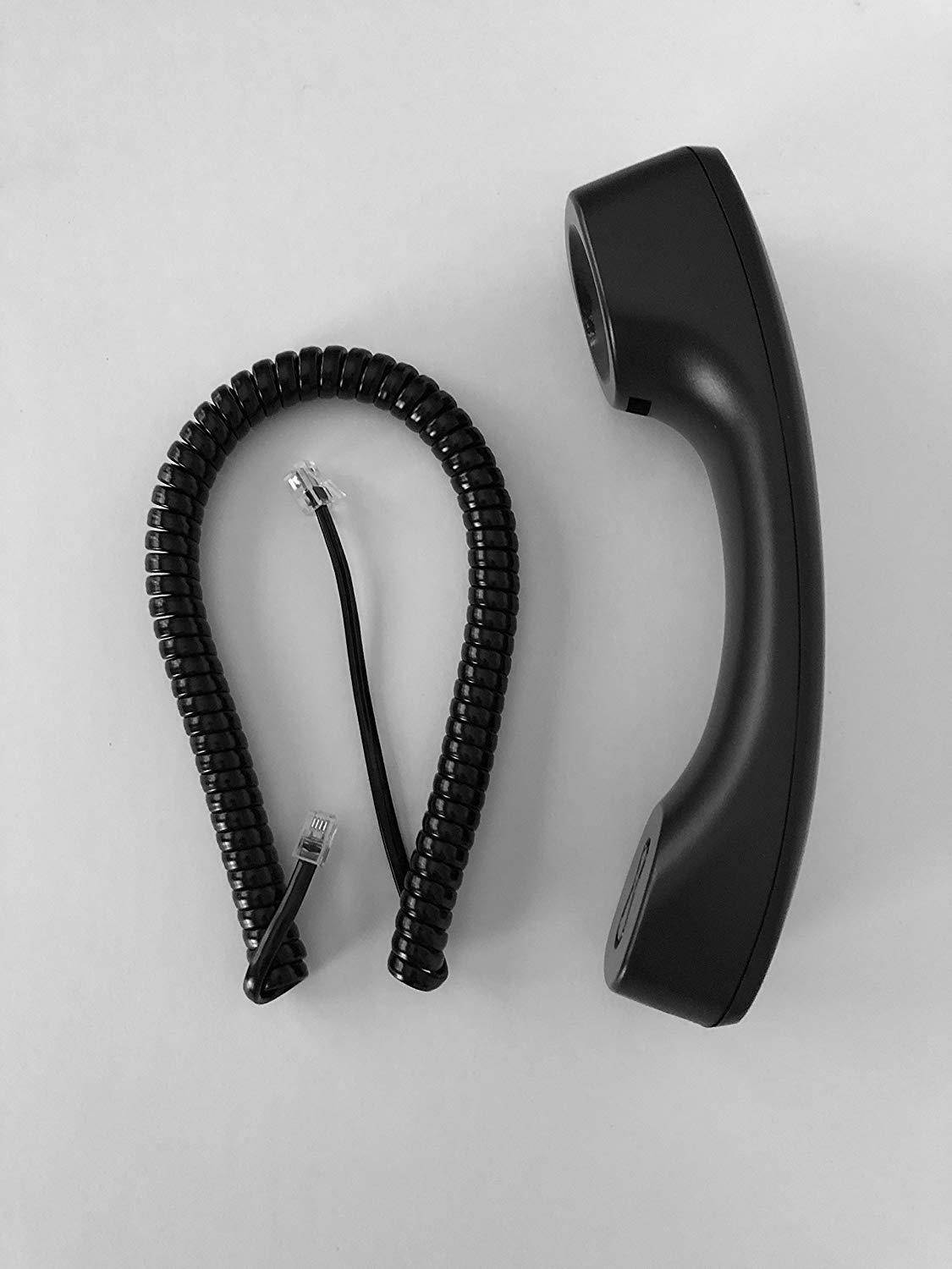 The VoIP Lounge Replacement Black Handset (Includes 9' Cord) for NEC Univerge DT300 DTL Series Phone 2E, 6DE, 12D, 24D, 32D, 8LD
