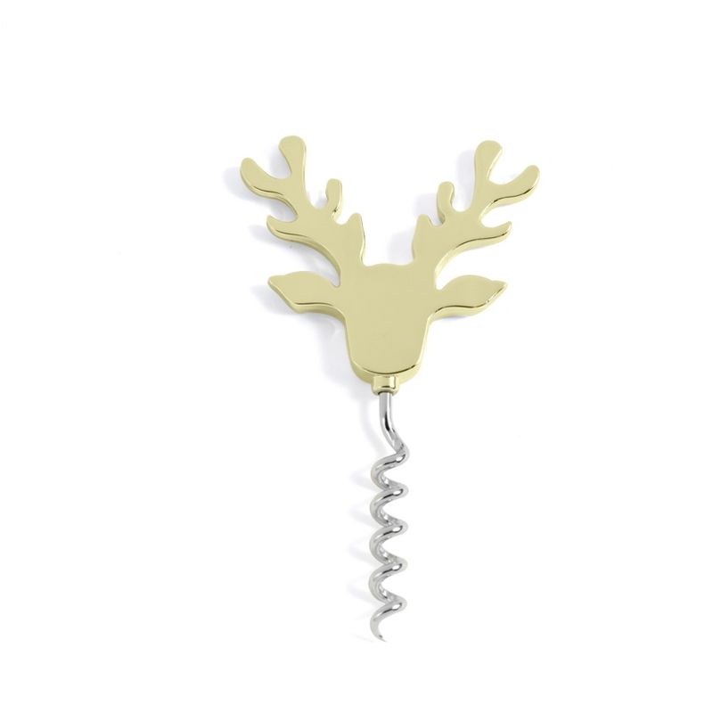 Reindeer Corkscrew - Gold - Shiraleah