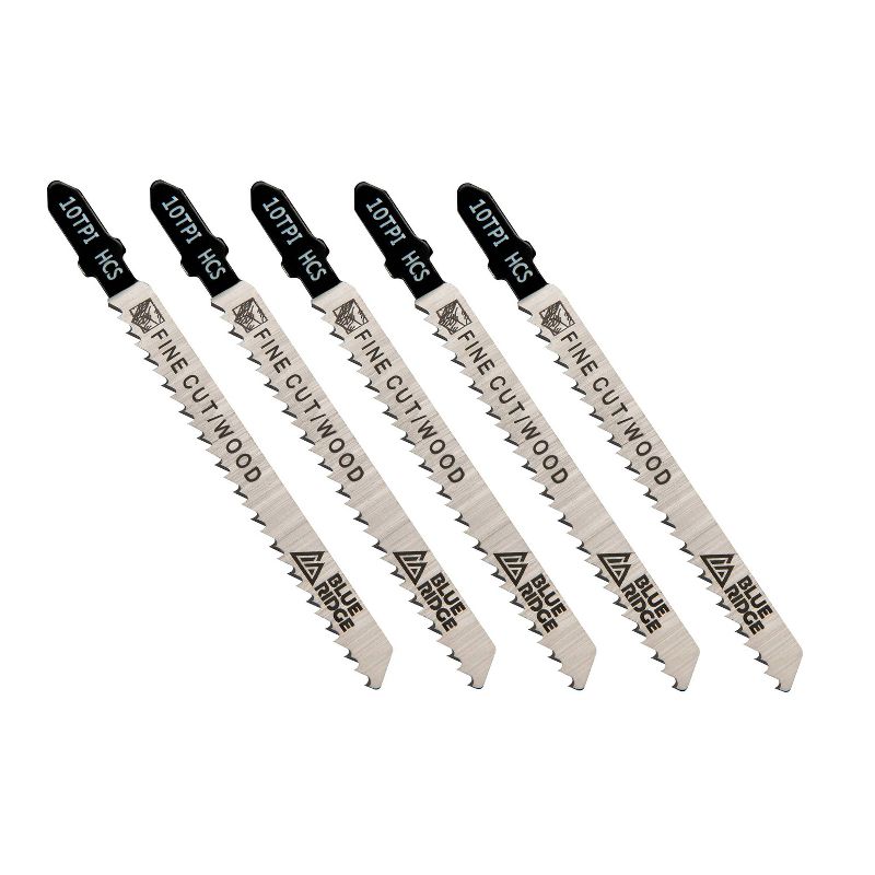 Blue Ridge Tools 5pc Jigsaw Wood Cutting Blades Power Saws