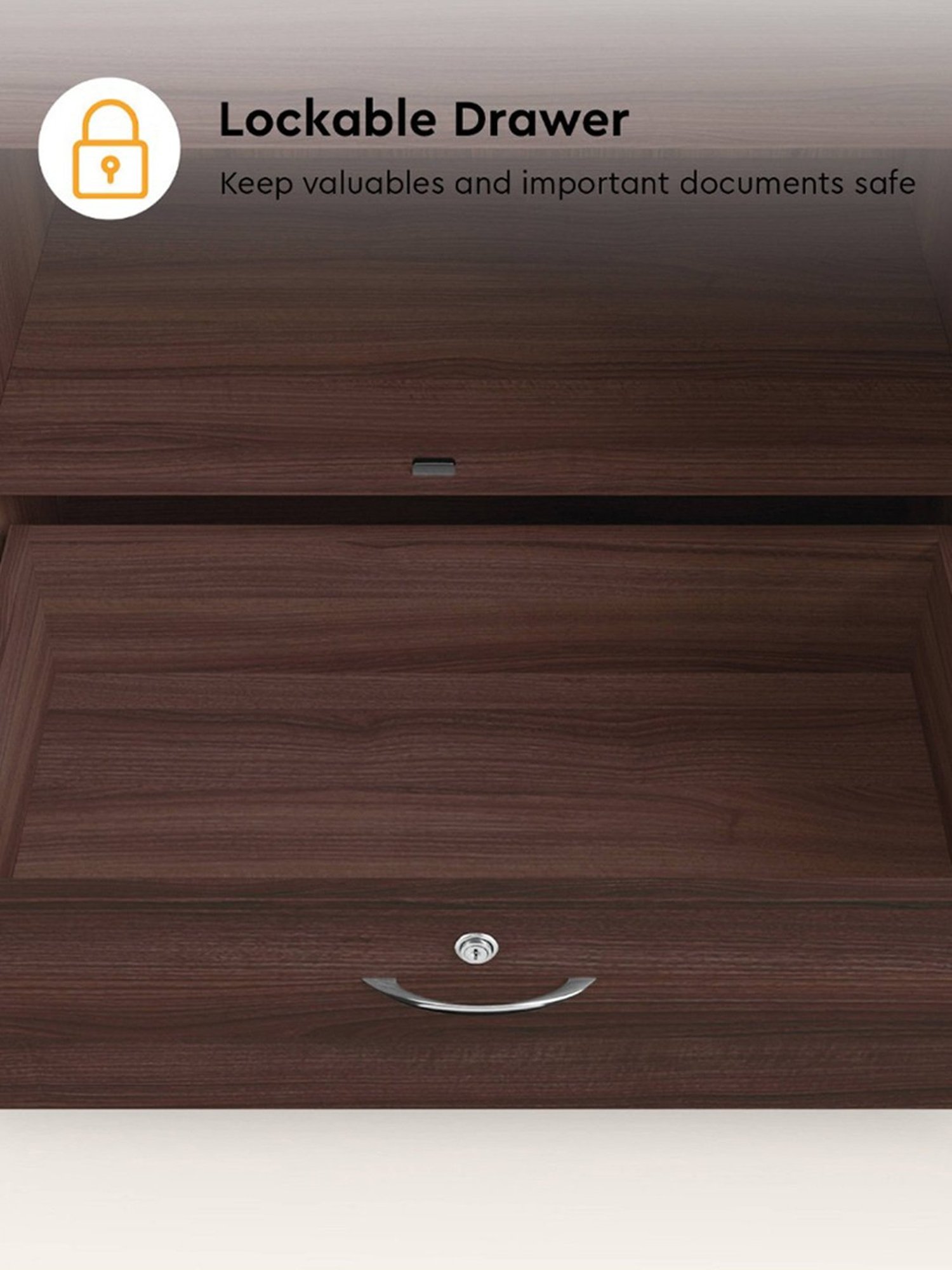 Godrej Interio Ewa Brown Engineered Wood 4 Door Wardrobe