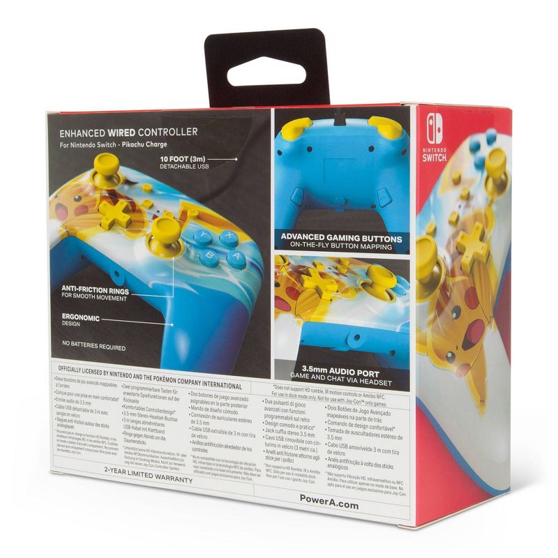 PowerA Enhanced Wired Controller for Nintendo Switch - Pokemon Pikachu Charge