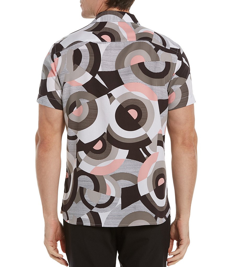 Visconti Geo Floral Print Short-Sleeve Woven Shirt