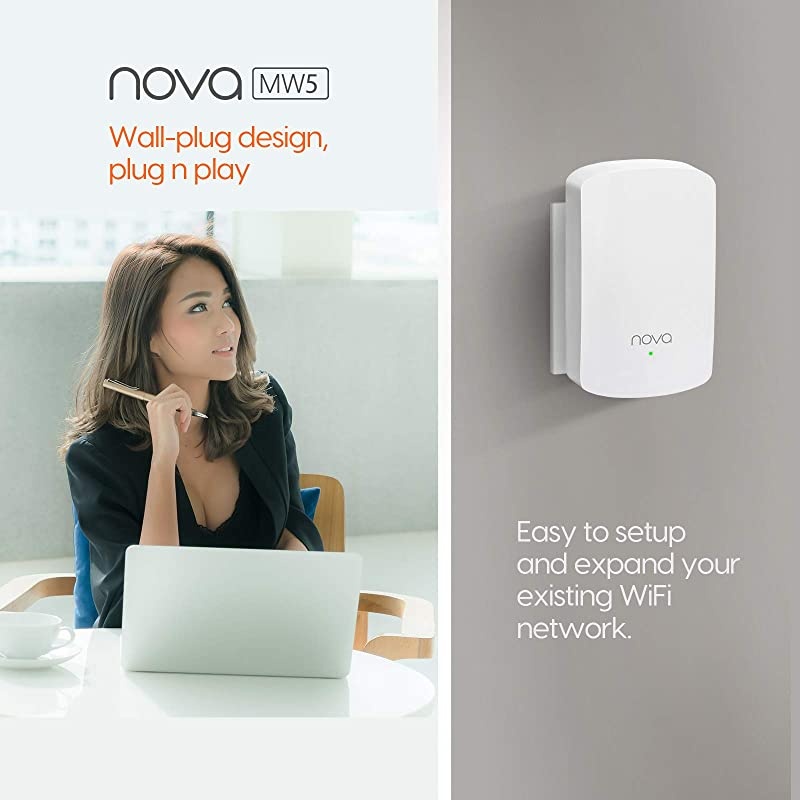 Nova Whole Home Mesh WiFi System Replaces Gigabit AC WiFi Router and Extenders Dual Band Works with  Alexa Built for Smart Home Up to 3 500 Sq ft Coverage MW5 3PK