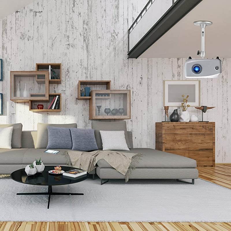 Ceiling Wall Projector Mount Compatible with QKK DRJ Upgrade DBPOWER Anker AAXA Technologies Artlii LoongSon APEMAN and Most Other Projector 175mm