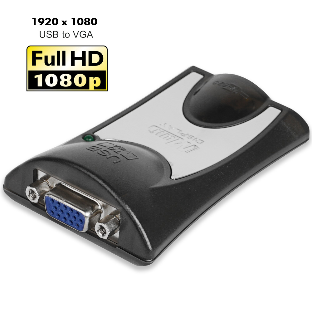 Wavlink USB to VGA Video Graphics Adapter Multiple Displays up to 1920x1080 (Supports Windows 10, 8.1,7, XP ) DisplayLink DL-165 graphics chipset Connects Extra Monitor ( HDTV, LCD, Projector )