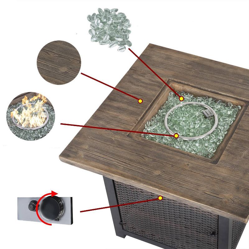 Breckenridge 4pc Seating Set Java Brown Fame Sunbrella Meredian Brick Red Fabric - La-Z-Boy