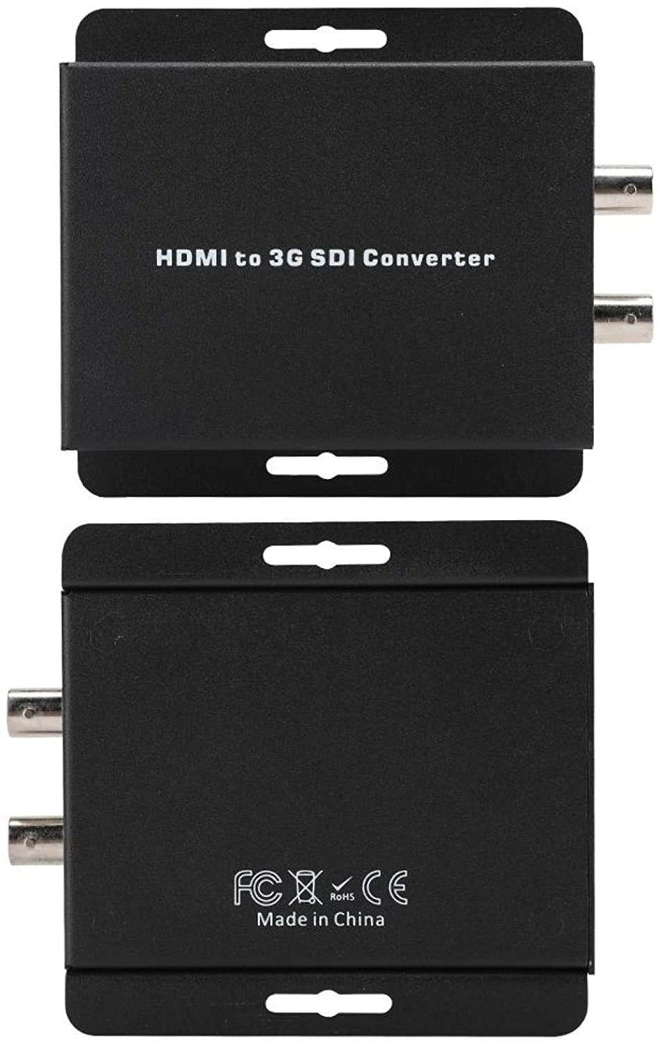 Black Long-Distance Transmission Converter Box HDMI Metal Durable Metal Converter for HDMI to 3G SDI(U.S. regulations)