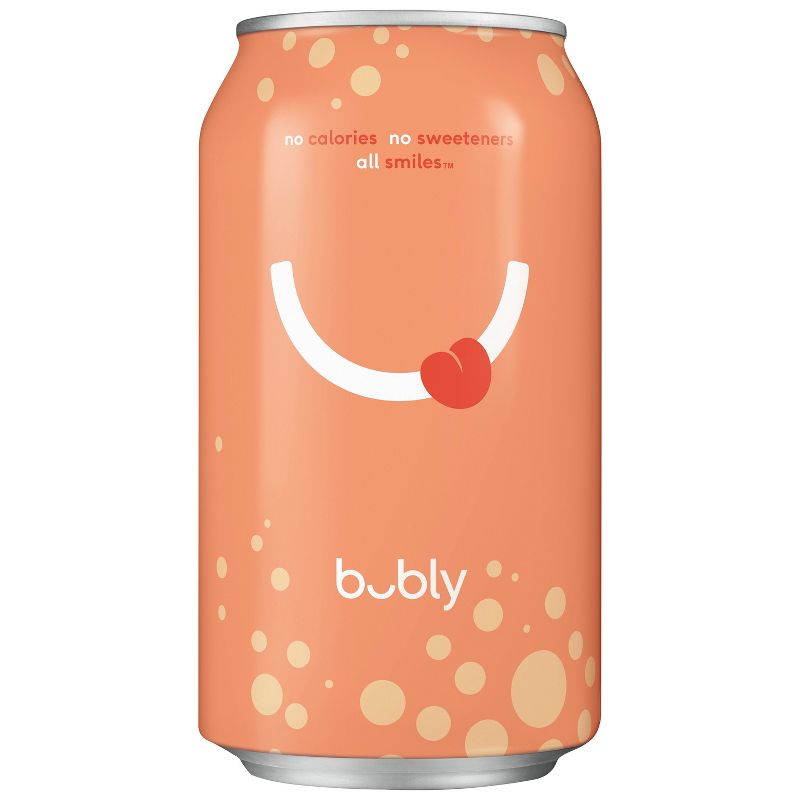 bubly Peach Sparkling Water - 8pk/12 fl oz Cans